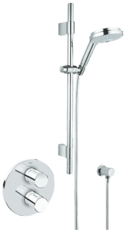 GROHE 34278 G3000 COSMO Built in Thermostatic Shower Mixer (round) & RAINShower Kit