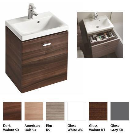 CONCEPT SPACE E0312 500x380mm Wall hung basin unit 1 drawer 