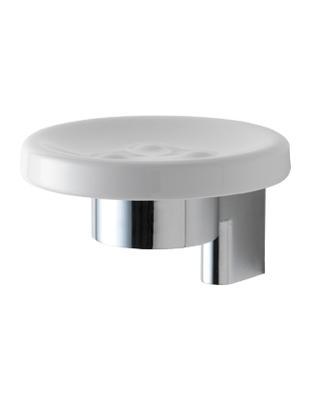 Ideal Standard N1323AA CONCEPT ceramic soap dish with bracket and holder - Chrome and White