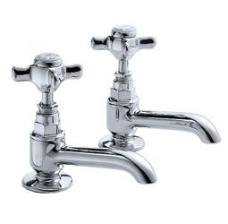 SEQUEL Basin Taps 1/2 inch (pair), 4 inch projection CHROME