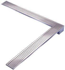 L600 - L1000 Stainless steel Grid & Body L-Shaped Shower Drain  600mm to 1000mm sizes 