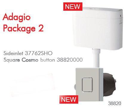 GROHE 37762SH0 38820 Adagio 6 litre cistern with square Flush Button 