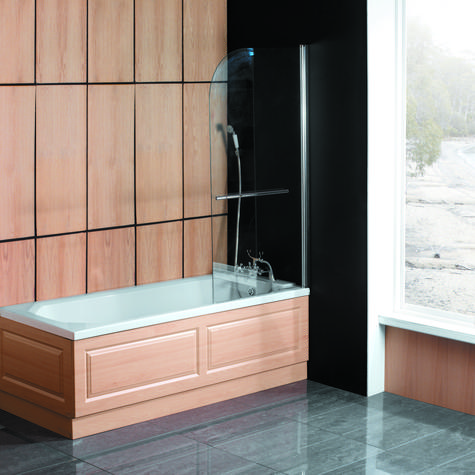 BERLET Ralus6 Square or Curved Over Bath Screen 800x1500x6mm