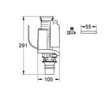 Grohe 38735 AV1 dual flush valve 