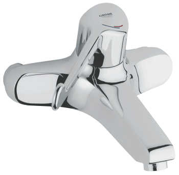 GROHE 33371 EUROECO Single Lever Basin Mixer 1/2 inch, Wall-Mounted