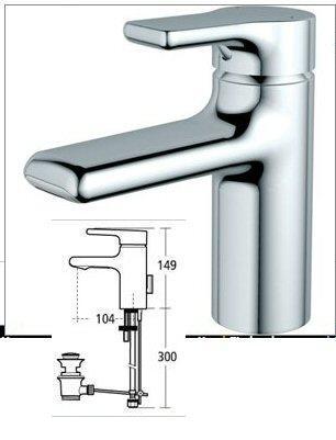 A4592AA ATTITUDE Single Lever Basin Mixer, 1 tap hole, puw, classic