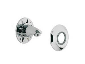 Aqualisa 215015/16 Wall outlet assembly, chrome or white