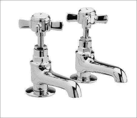 IJ321  EDWARDIAN Basin Pillar Taps (pair)