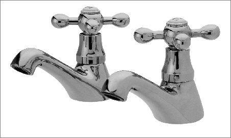 X381 VICTORIAN Basin Pillar Taps (pair)