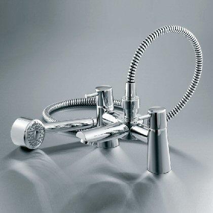 Ideal Standard B5111 CONE Bath Shower Mixer complete with Shower kit. Dual control two tap hole.