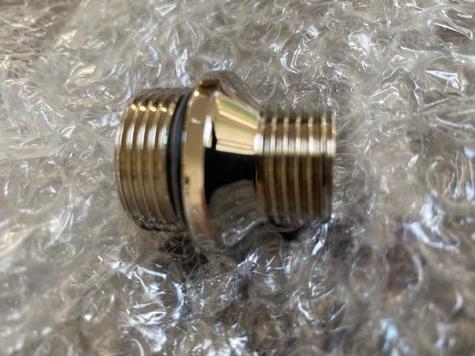 Barber Wilsons PS89 3/4 inch to 1/2 inch connector polished nickel **1 only** CLEARANCE