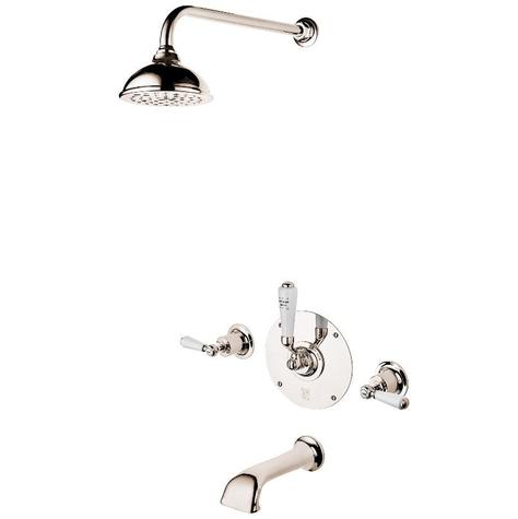 Barber Wilsons REGENT CHINA LEVER RCL3452SET Wall Mounted Bath Shower Mixer 