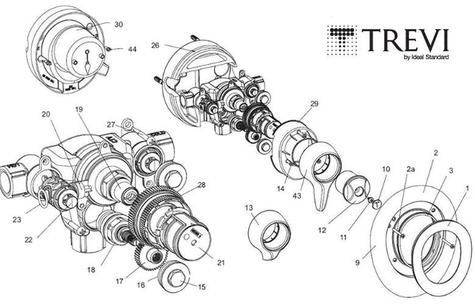 Ideal Standard Trevi A3102/A3085 CTV built in shower Spare Parts 