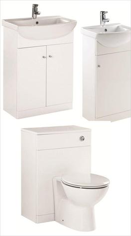 Cavalier IKOMA complete Ensuite or Cloakroom set, 450, 550 or 650 Basin unit, 