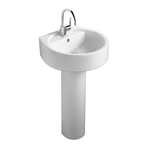 Ideal Standard WHITE ROUND 50cm Pedestal Basin 1 TAPHOLE