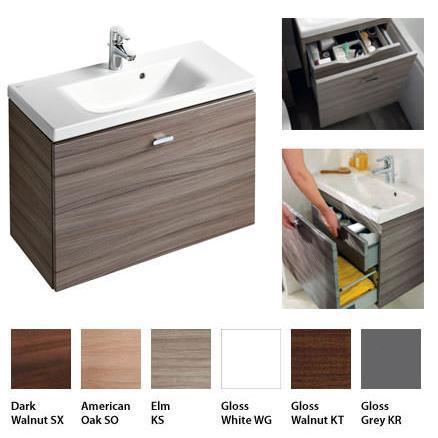 CONCEPT SPACE E0318 800x380mm Wall hung basin unit 1drawer
