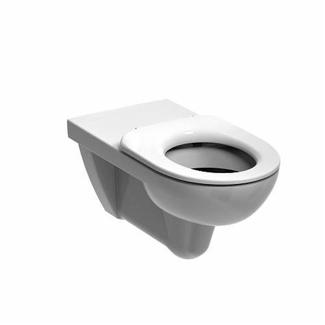 e100 Round Wall Hung WC pan, short projection