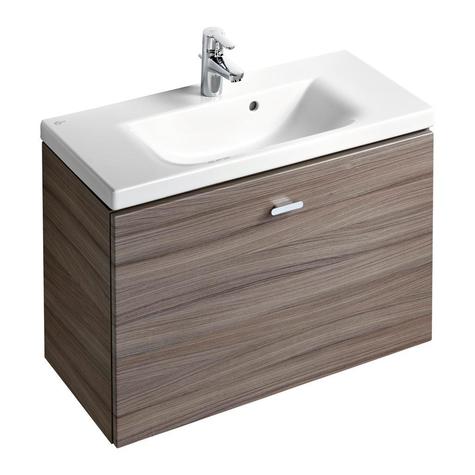 Ideal Standard CONCEPT SPACE E1343  800x380mm furniture or pedestal basin, 1 tap hole