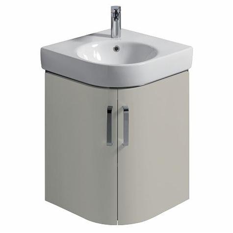 e200 50cm Unit for 50cm Corner Basin, gloss grey or gloss white