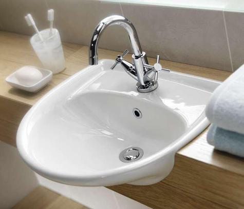 GN4621 GN4622 GN4661 GN4662 Twyfords GALERIE 500mm or 560mm Semi Recessed Basin 