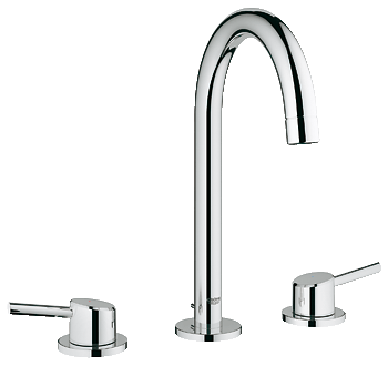 GROHE CONCETTO 20216001 3 hole Basin Mixer, high spout
