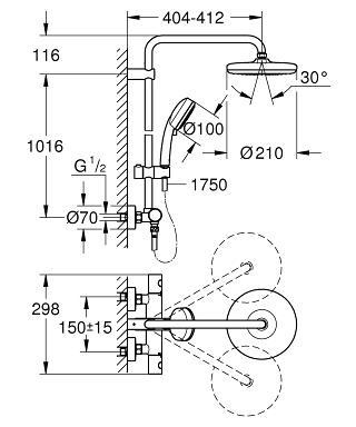 GROHE 27922001 Tempesta COSMO Shower System