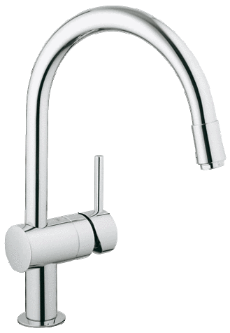 Grohe 32918 Minta C Spout Mixer, with pull out mousseur spout  chrome