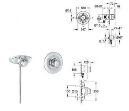 GROHE GROHSAFE 35235 pressure balanced concealed mixer COMPLETE **3 only ** and spares