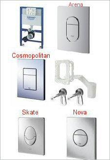 4 IN 1 WC Pack : Rapid SL 1.13m, 1.0m or 0.82m, Flush Plate, Brackets & FRESH