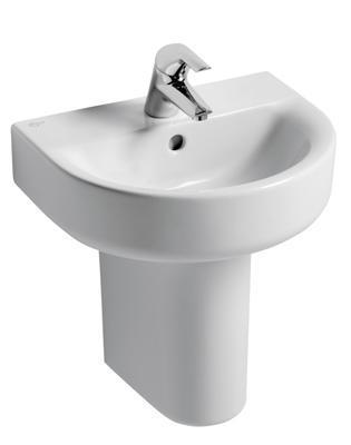 Ideal Standard CONCEPT Arc 45cm hand rinse basin, 1 tap hole