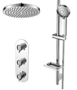 Joyou JY2020146 SKYLINK Concealed 3 control Thermostatic valve with Wall HeadShower and slidebar Shower set