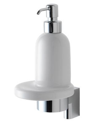 Ideal Standard N1322AA CONCEPT ceramic soap dispenser with bracket and holder - Chrome and White