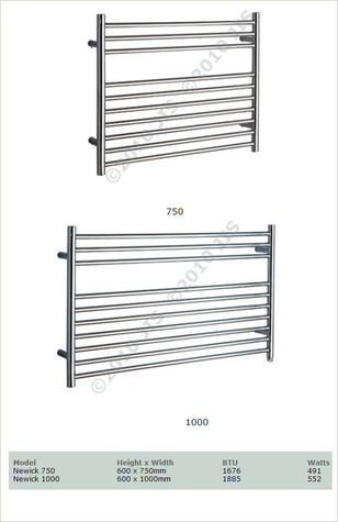 NEWICK Flat front towel rail,