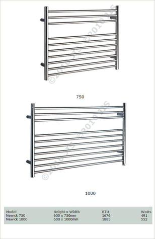 NEWICK Flat front towel rail, 