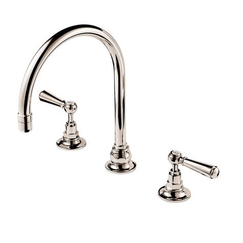 Barber Wilsons  RML6453 REGENT Metal Lever Basin Mixer, 3 Hole with swan neck