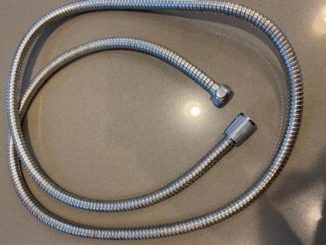 Stainless steel shower hose 175cm, nut/cone