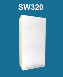 ASPEN PURE GREY Wall Single Door (d)200mm (w)320mm Moores AFFINITY Furniture