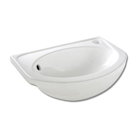 ELATION HUDSON Cloakroom semi-recessed basin 1TH