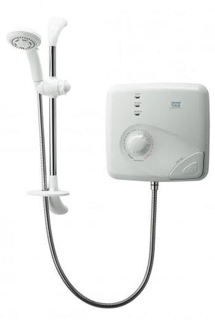 Triton T150Z Pumped Shower White/Chrome