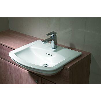 SERENADA Semi-recessed basin 560mm, 1 or 2 tap holes