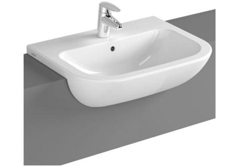 S20 Semi_recessed Basin, 550mm, 1 or 2 tapholes