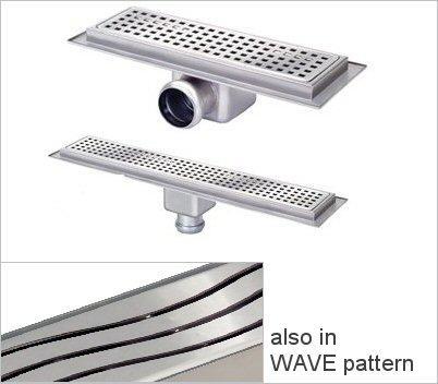 2G300 - 2G1000 Stainless Steel Grid & Body 2nd Generation Rectangular Shower Channel Drain