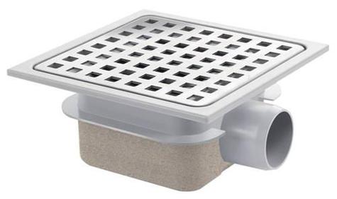 NR617 Stainless steel Grate ABS Plastic Body Drain Trap 150x150mm