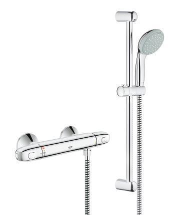 GROHE 345577000 Grohtherm 1000 Exposed Thermostatic Shower Mixer complete with sliderail