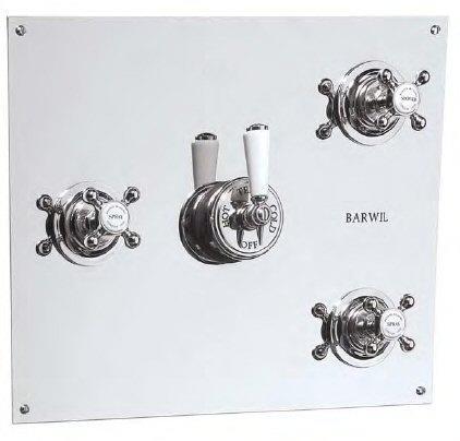 REGENT PS53C3 Thermostatic Shower Mixer on square plate 