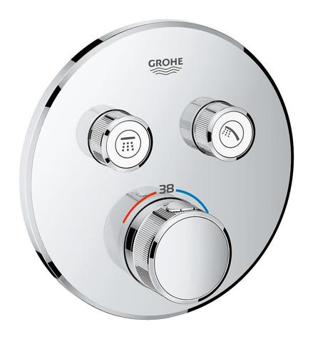GROHE 29119000 Grohtherm SmartControl trimset 2 Outlets, Round, chrome