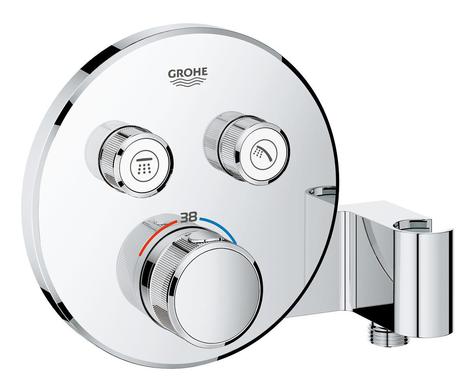 GROHE 29120000 Grohtherm SmartControl trimset 2 Outlets, Round, chrome, with shower holder