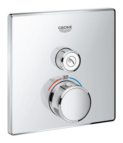 GROHE 29123000 Grohtherm SmartControl trimset 1 Outlets, Square, chrome