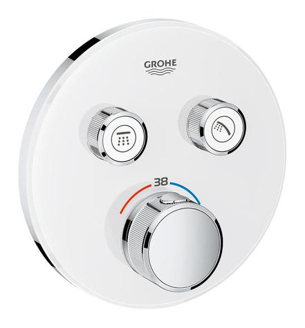 GROHE 29151LS0 Grohtherm SmartControl trimset 2 Outlets, Round, white