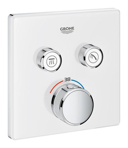 GROHE 29156LS0 Grohtherm SmartControl trimset 2 Outlets, Square, white